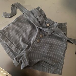 High Waisted Material Midnight Coloured Bucket Shorts